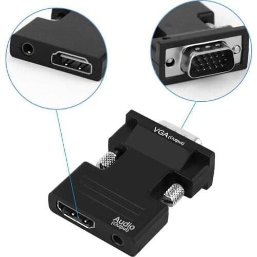 Elegant DOONJIEY 1080P HDMI Female to VGA Male Converter Adapter with Audio Output Cable