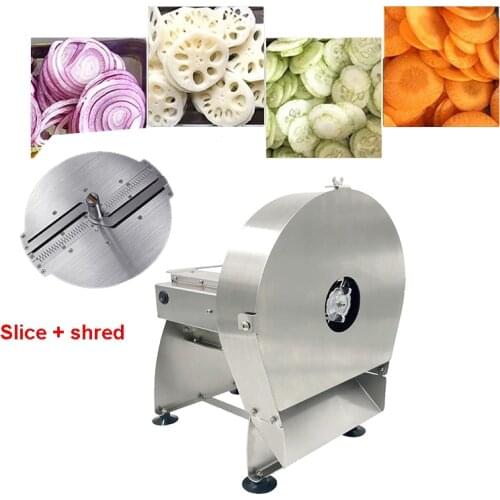 Electric Manual Vegetable Cutter Slicer Commercial Fruit Shredder Stainless Steel Blade for Slicing Onion Potato Ginger