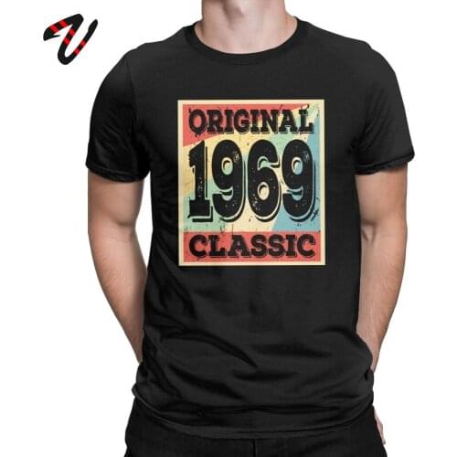 Original T Shirt Man 1969 Classic Father Day Gift 50 Years Old 100% Cotton T-Shirt Popular O-neck Tops Present Clothes Plus Size
