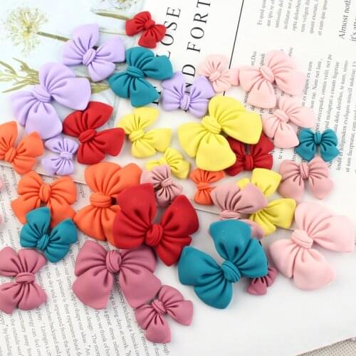 20Pcs 23-45mm Kawaii Dot Bowknot Flatback Resin Cabochons for Jewelry Making Scrapbooking Accessories DIY Phone Decoration Craft