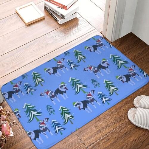 Dog Sledding In Lapland Doormat Carpet Mat Rug Polyester Anti-slip Floor Decor Bath Bathroom Kitchen Balcony 40*60