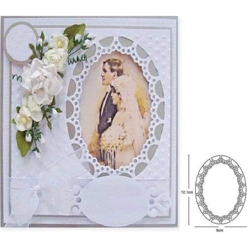 Lace basic frame background wedding 2021 new metal crafts greeting card cut book photo album manual diy metal cutting mold