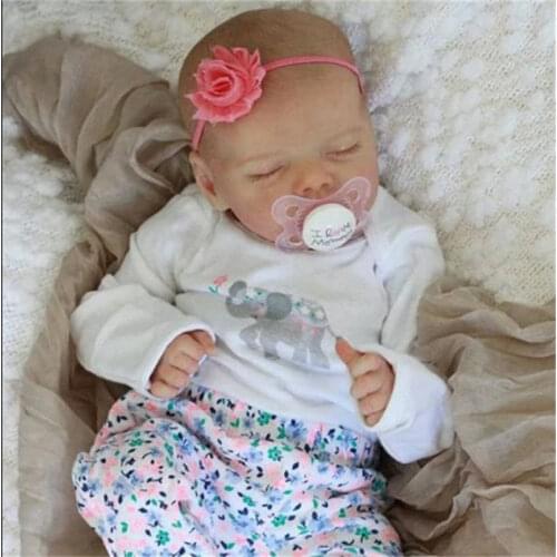 RSG Reborn Baby Doll 17 Inches Lifelike Newborn Baby Soft Vinyl silicone Doll fashion doll Gift Toy for Children lifelike Doll