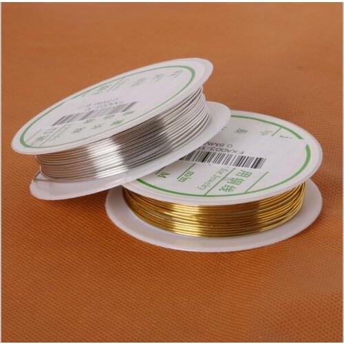 Factory Price 0.3/0.4/0.5/0.6/0.8mm Copper Wire 3m/lot Gold/Silver Beading Wire for DIY Jewelry FXA002-99