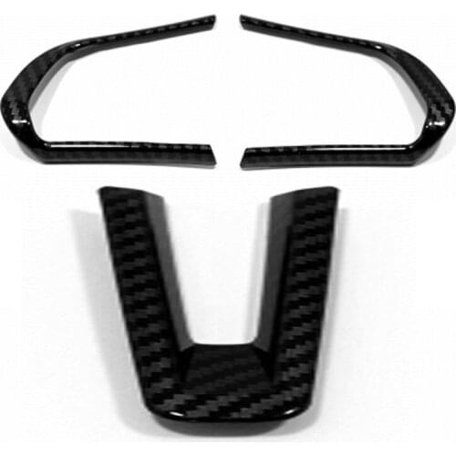 For Mazda 3 Cx-30 2019 2020 Carbon Fiber Steering Wheel Frame Cover Moulding Car Interior Accessories