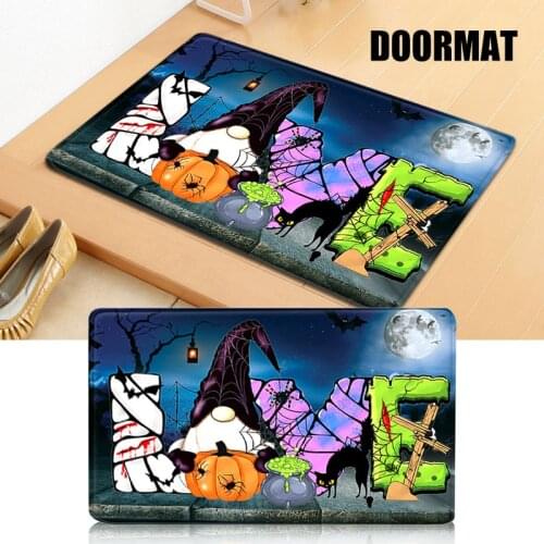 Creative Halloween Doormat Multi-purpose Absorbent Non-Slip Pad Personalized Blanket for Kitchen Bedroom Bathroom JAN88