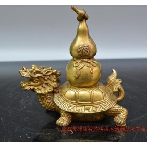Poly Xiangge light copper dragon gourd decoration home feng shui enrichment Home Furnishing feng shui ornaments