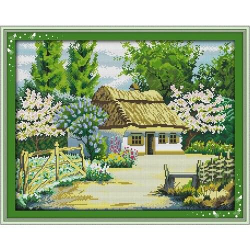 Beautiful homeland scenery counted 11CT 14CT DIY kit Chinese wholesale Cross Stitch embroidery needlework Sets home decor