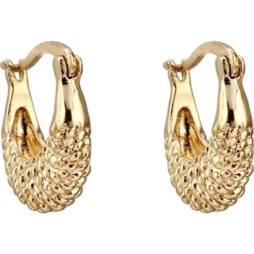 Simple Plated Alloy Earrings Hoop Earrings For Women Girl Fashion Jewelry Gift Moon Pattern Earring Hoops huggie earrings creole