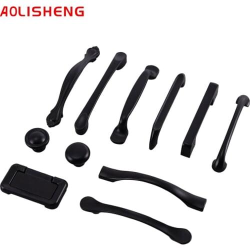 AOLISHENGBlack Handles for Furniture Cabinet Knobs and Handles Kitchen Handles Drawer Knobs Cabinet Pulls Cupboard Handles Knobs