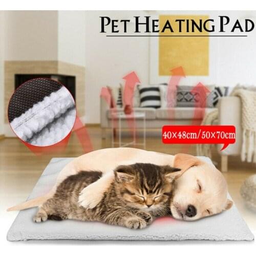 Self Heating Thermal Pet Bed Cushion Heated Mat Dog Cat Washable Super Warm Rug Pet Cat Dog Bed