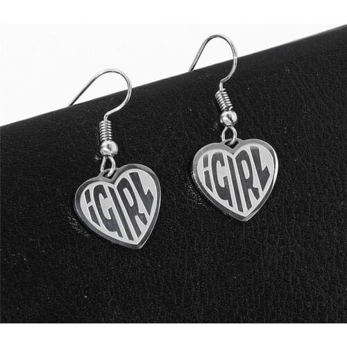 IGIRL Earrings Elegant Stainless Steel I Girl Earring for Women Trendy Fashion Exclusive Harajuku Jewelry Accessories
