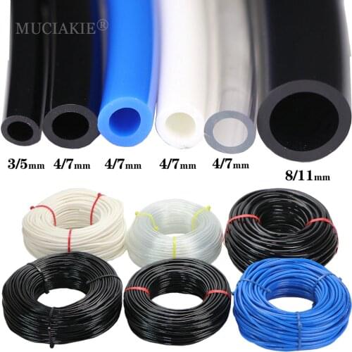 3/5mm 4/7mm 8/11mm New PVC Garden Water Hose Irrigation Watering Tubing 1/8'' 1/4'' 3/8'' Black White Blue Transparent Hose