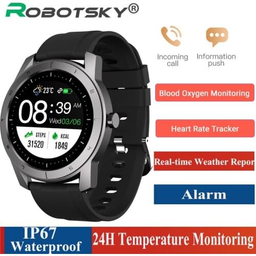 S8T Sport Smart Watch With Thermometer Real-time Weather Report Fitness Heart Rate Blood Pressure Real-time Mointor SmartWatch