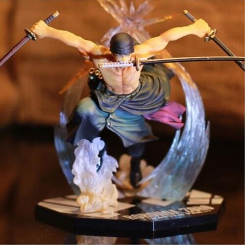 Anime 21cm Ronoa Zoro Ghost 3D2Y Three-knife Ghost Cut Ver. Sauron PVC Action Collection Figure Model Gift