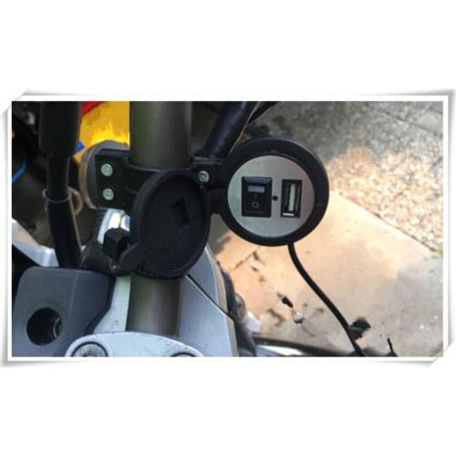 12V-24VUniversal motorcycle modified shape USB charger with switch for Ducati HYPERMOTARD 821 SP 939 SP 1100 S EVO SP 796