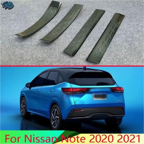 For Nissan Note 2020 2021 Stainless Steel Inner Inside Door Sill Panel Scuff Plate Kick Step Trim Cover Protector