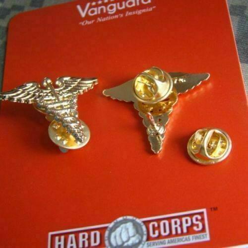 Military Us Navy Hospital Corpsman Officer Lapel Pin Golden Metal Badge OF 2 Military 5605101