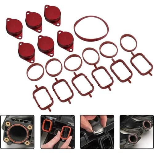 6 X 33MM Diesel Swirl Flap Blanks Intake Manifold Gaskets Repair Replacement Kit for BMW Auto Accessories