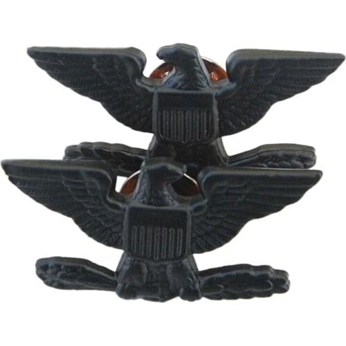 PAIR WW2 US ARMY COLONEL EAGLE BIRD WAR DEVICE PIN INSIGNIA BADGE