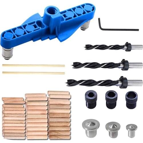 2 in 1 Dowel Jig Kit with Self Centering Scriber Line and Offset System for Working Drilling and Marking