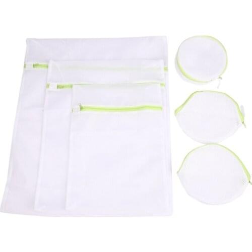 6pcs/set Laundry Bag Drawstring Bra Underwear Products Laundry Bags Useful Mesh Net Bra Wash Bag Zipper Laundry Bag