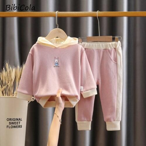 BibiCola Baby Boy Clothing Suits Autumn Casual Baby Girl Clothes Sets Spring Kids Set Children Suit Hoodie+Sports Pants
