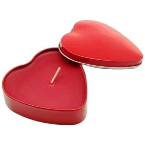 Bozkurt Handmade Metal Box Heart Scented Candle, Birthday, Valentines Day Gift