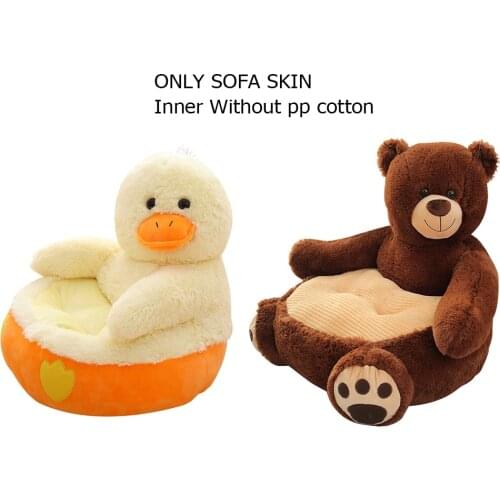 45X50cm Washable Baby Learning To Sit Sofa Cover Skin-friendly Crystal Velvet Chair Seat Skin Feeding Chair Case No Inner#38