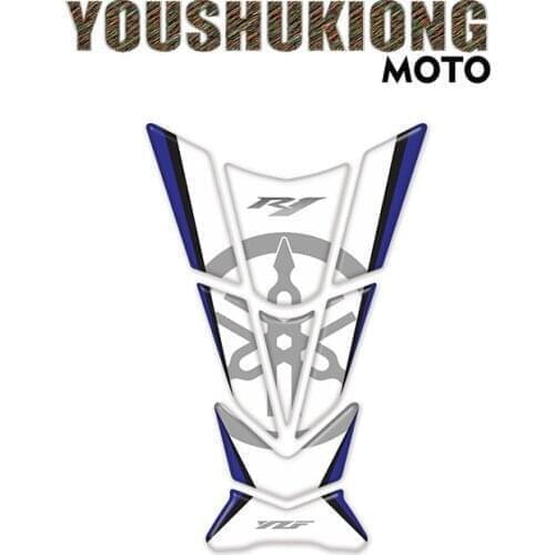 For YZFR1 YZF1000 Racing Grip Carbon Fiber Protector 3D Raise Motorcycle Fuel Tank Cover Pad Oil Gas Cap Sticker Decal