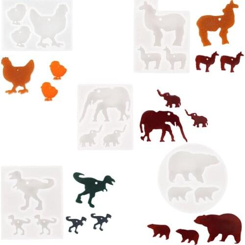 Animal Silicone Mold Chicken Elephant Camel Dinosaur Polar Bear Cake Decorating Tools DIY Fondant Chocolate Baking Tools