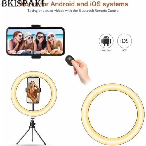 10.2 Inch Ring Light with Stand LED Dimmable Camera Selfie Light Ring for iPhone Tripod Phone Holder for Makeup Video Photograph
