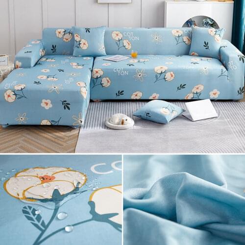 Summer Ice Silk Elastic Sofa Cover Waterproof Printed High Stretch Slipcover All-inclusive Couch Cover Sofa Covers