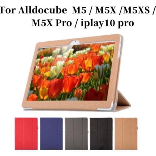 Fashion PU leather Protective Folding Folio Case for alldocube m5s/m5xs for 10.1inch Tablet PC Cover Case with free gifts