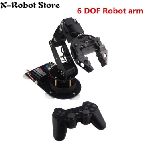 New 6 DOF Robot Arm Hand Kit +Metal Claw+Metal Base Metal Mechanical hand Serial Bus Servo Arduino Robot toy LX-16A Servo
