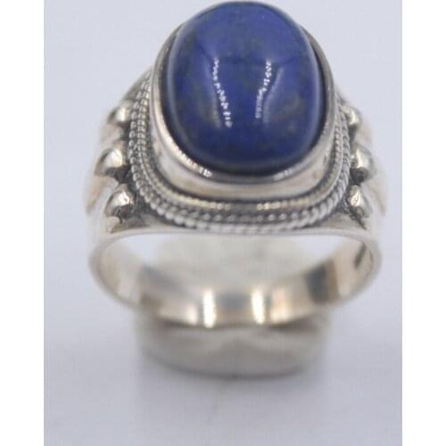 Solid 925 Sterling Silver Ring The Widest 17mm Lapis Lazuli Ring