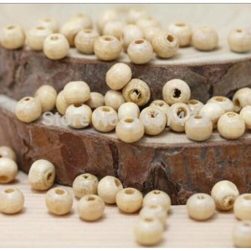 Wholesale 5000pcs Natural Color round 4mm wood beads for jewelry accessories diy supplies KZ49