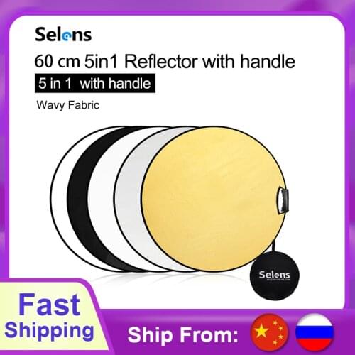 Selens 60cm 5 in 1 reflector photography Collapsible light reflector photo Reflector for Studio photo studio accessories