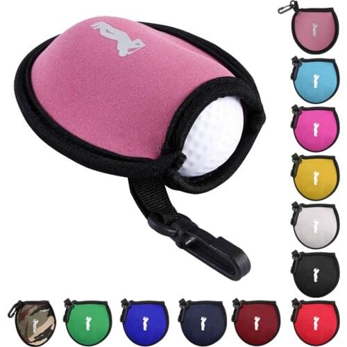 Portable Mini Golf Ball Holder Bag w/ Hook Clip 2 Balls Organizer Waist Pouch Golfer Tool Gift
