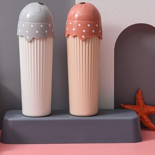 Nordic Simple Travel Toothbrush Toothpaste Storage Box Solid Color Ice Cream Shape Mouth Cup Brushing Teeth Water Mug With Lid