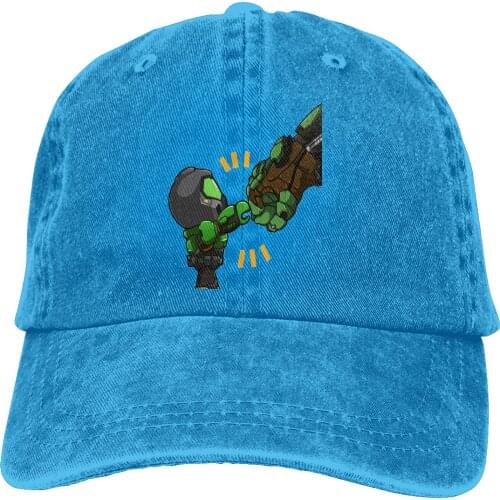 Adjustable Solid Color Baseball Cap Doom Chibi Slayer Bros Washed Cotton Doom Slayer Shooting Games Sports Woman Hat