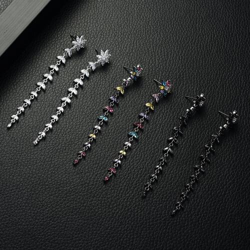 HIBRIDE New Arrival Fashion Design AAA CZ Drop Zircon Earring for Wedding Romantic Clear Zirconia Jewelry Bijoux E-569