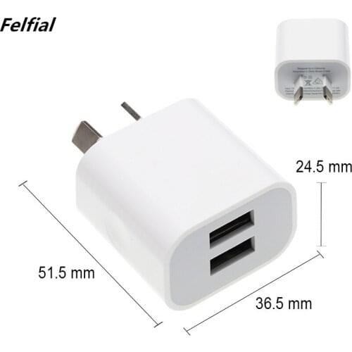 AU Plug 2 Ports Multiple Wall USB Charger 2A Smart USB Power Adapter Mobile Phone Tablet Charging Device for Apples iPhone iPad
