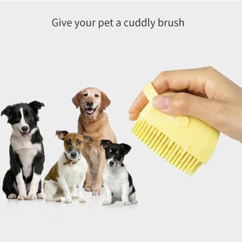 Pet Dog Shampoo Massager Brush Bathing Soft Silicone Brushes for Cat Massage Comb Grooming Scrubber Shower Brush