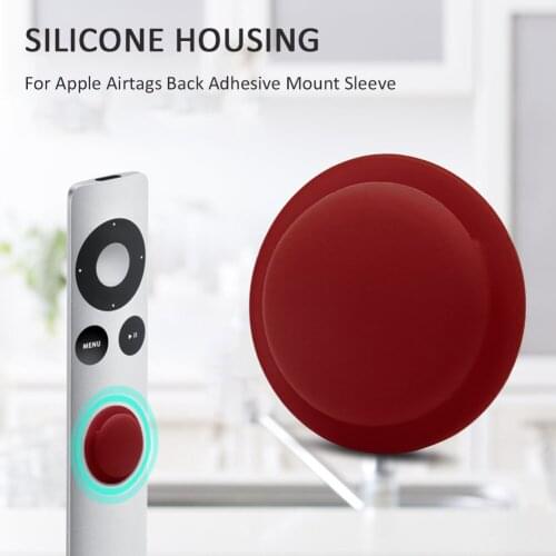 Airtags Tracker Silicone Case Anti-lost Protective Sleeve Back Adhesive Mount Soft Cover Protector For Apple Airtags Accessories