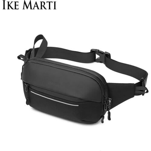 IKE MARTI New Mens Shoulder Bag Sports Simple Fashion Multifunctional Chest Bag Expandable Messenger Waist Crossbody Bag Pack