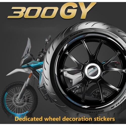 Motorcycle Wheel Hub Tire Rim Reflective Sticker Decal Car Waterproof Decoration for LONCIN VOGE 300gy