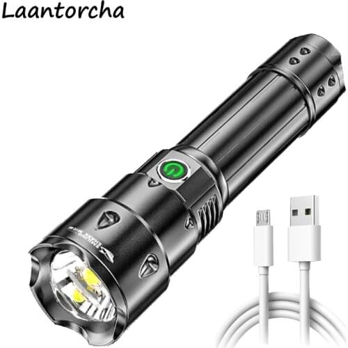 Tactical flashlight USB Rechargeable led flashlight Waterproof Portable Camping Powerful flashlight Outdoor Ultra Bright torch