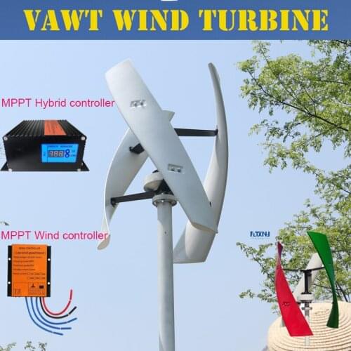 200w 400w 600w 12v 24v 48v Vertical AXIS Permanent Maglev Wind Turbine Generator With MPPT Controller For Boat Projects