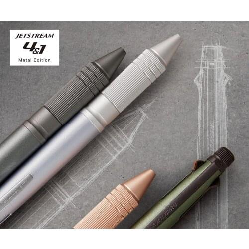1pcs Japan uni MSXE5-2000A-05 Metal Edition 4+1 JETSTREAM Ballpoint pen Mechanical Pencil Bussiness Gift 4 Color Available